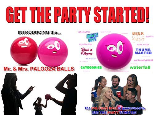 DRINK-A-PALOOZA PARTY BALL: Fun Drinking Games for Adults & Party Game Nights, Bachelor / Bachelorette Parties, Tailgating & Camping Games