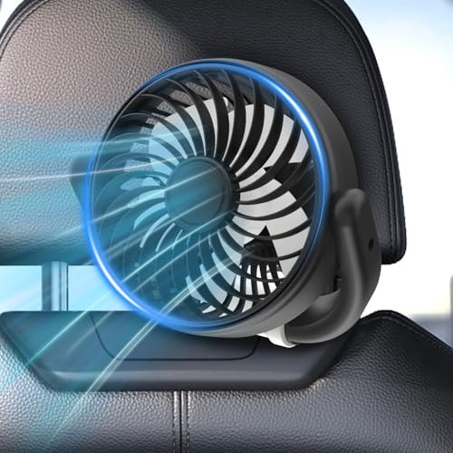 Dealswin Rechargeable Car Fan for Backseat Kids
