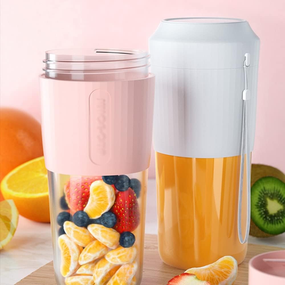 3 Colors Handheld Juicer with Cup Portable Personal Blenders Rechargeable Smoothie and Shakes Maker(D)