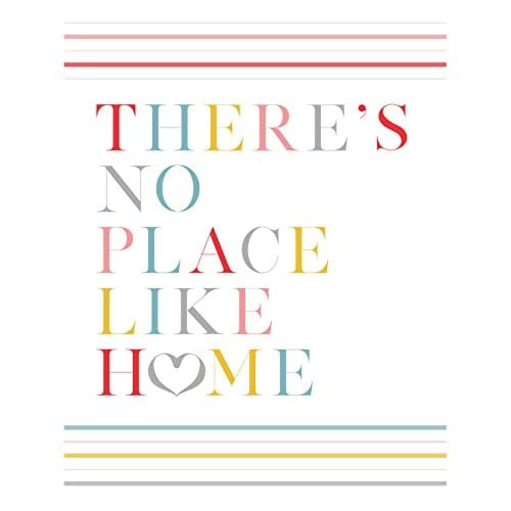 Wee Blue Coo No Place Like Home Love Heart Quote Unframed Art Print Poster Wall Decor 12X16 Inch