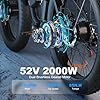 SMLRO Fat Tire Electric Bike 2000W Ebike for Adults, 52V 22.4AH Battery Dual Motor 26" Full Suspension Electric Bicycles 35MPH AWD Mountain E Bike Hydraulic Brakes (Black) #1