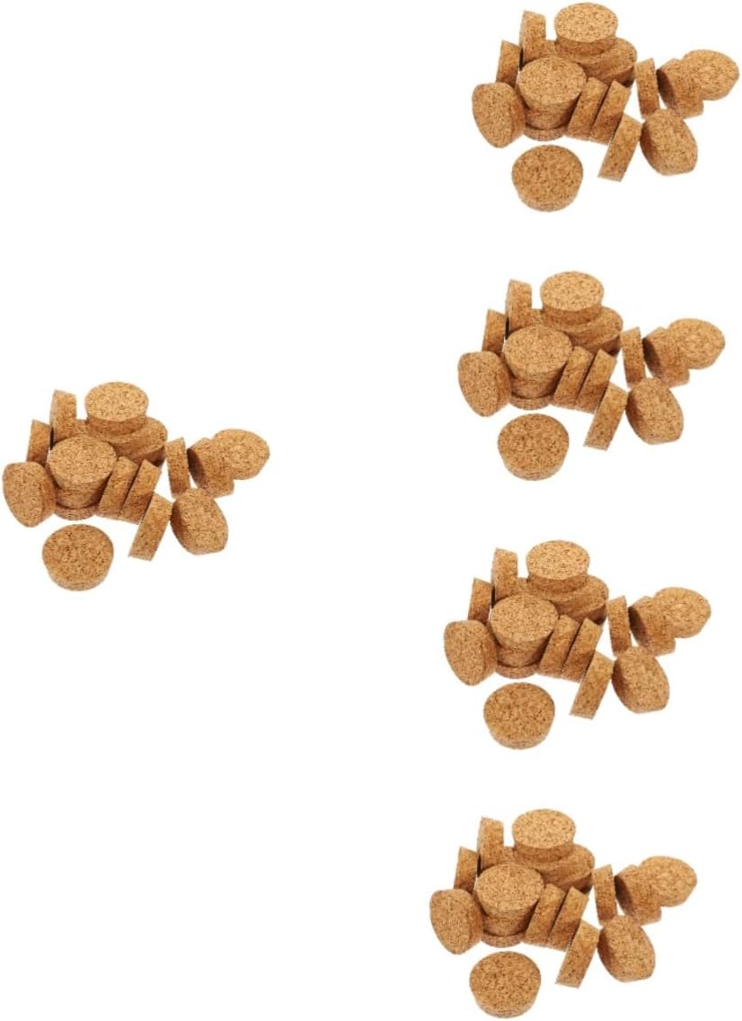 BESTOYARD 100 Pcs Glass Bottle Cork Wood Bulk Beer Bottle, 5.3X4.8X1.6CMx5pcs, Light Brownx5pcs, 204S5C327322Z3B