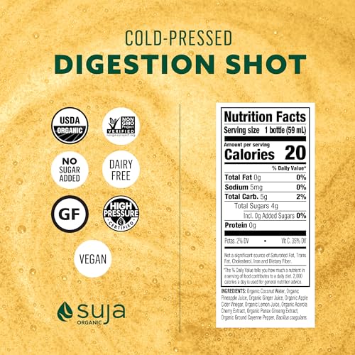 Suja Organic Digestion Shot with Ginger, Apple Cider Vinegar and Ginseng, Immunity Support, Functional Shot, Cold-Pressed Juice with Live Probiotics, Plant-Based & Gluten-Free (2 Fl Oz) - Image 5