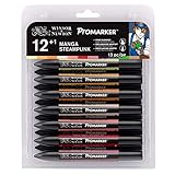 Winsor & Newton ProMarker - Rotuladores, papel, 12er Set Manga Steampunk - 12 Farben, Promarker - Manga Farbsets
