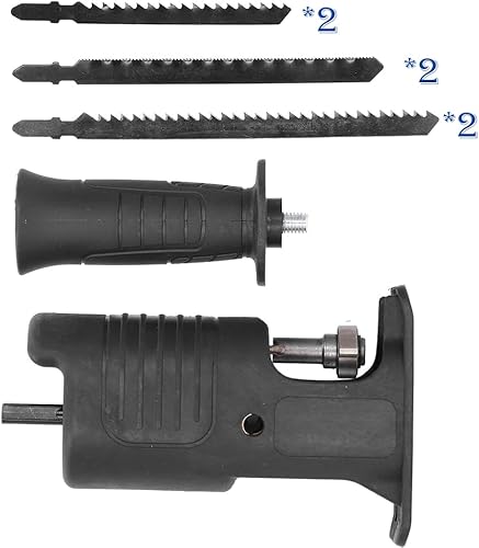 Miniatura 2 de TWAITU Adaptador de sierra recíproca multiusos, sierra eléctrica portátil para corte de madera y metal, con juego de adaptadores inalámbricos y
