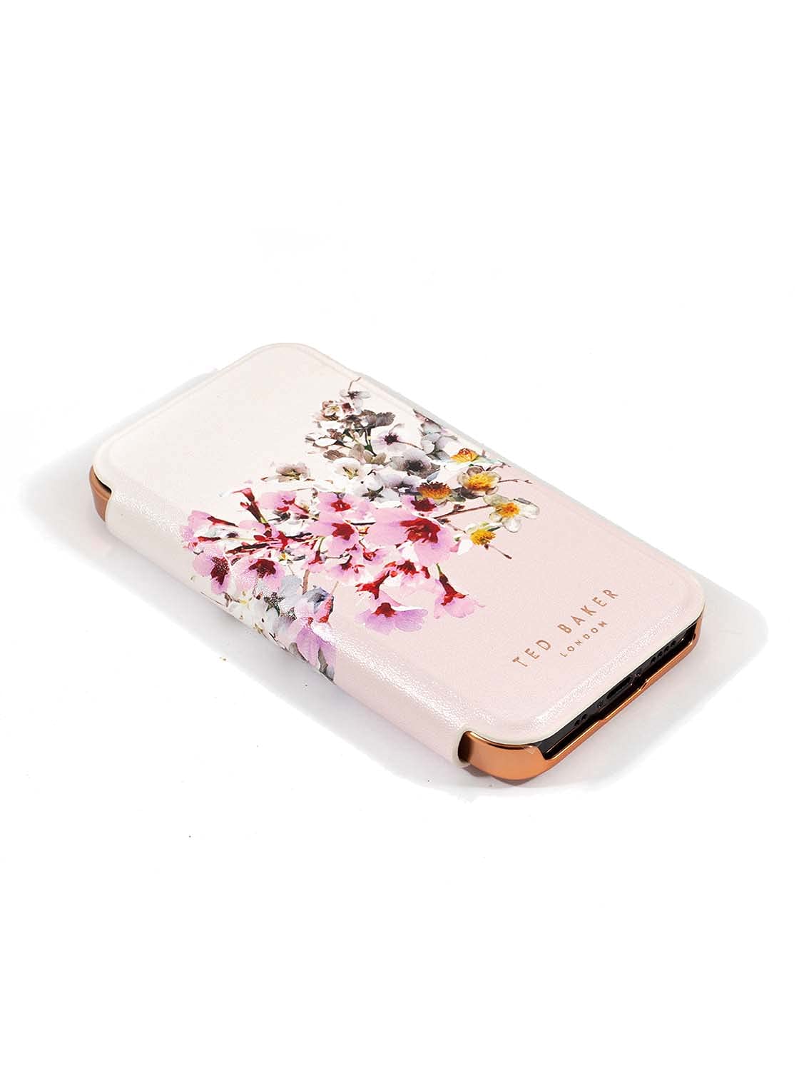 Ted Baker Spiegel-Schutzhülle für iPhone 12 Pro, Jasmin, schwarz