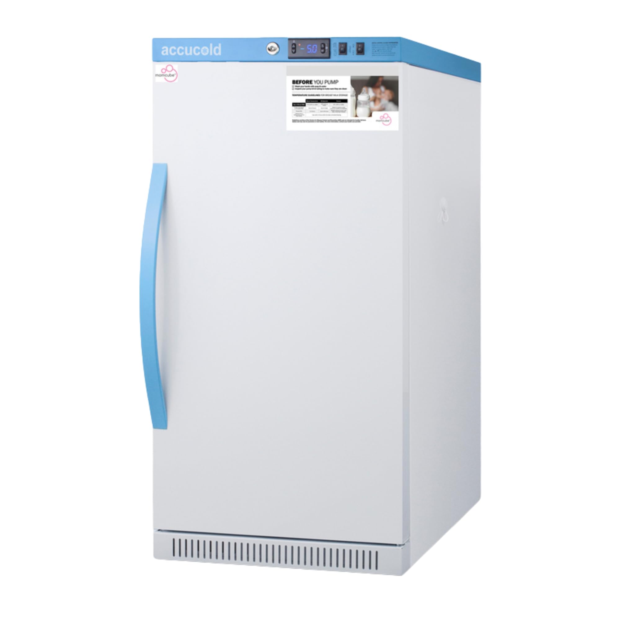 MOMCUBE Breast Milk Freezer 2.47 Cu.Ft., ADA Compliant - AFZ2PVBIADAMC(RHD)