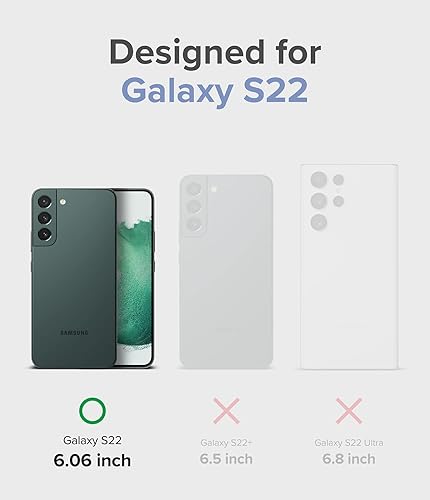 Miniatura 2 de Ringke Fusion Design - Funda compatible con Samsung Galaxy S22 5G (2022), parte trasera dura transparente con diseño floral para niñas y mujeres, a