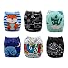 Babygoal Adjustable Reuseable Baby Pocket Cloth Diaper , Baby Boy Clothes, 6pcs cloth diapers+ 6 Inserts 6YDB03