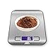 Toplus Digital Kitchen Scale Food Scale, Multifunction Stainless Steel Easy to Clean 11 lb 5 kg, Silver(Batteries Included)
