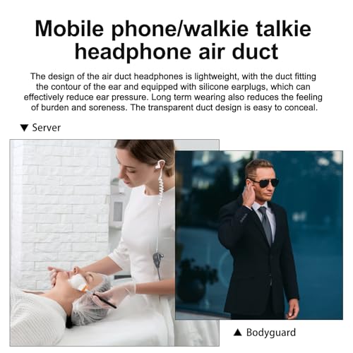 3 Stück Funkgerät Headset, Schallschlauch, Hörschlauch Polizei Ersatz-Akustikschlauch Für 2-Wege-Radio-Audio-Headsets, Ohrstück, Headset, Geheimagent, Kostüm-Requisite, Ersatz-Luft-Akustikschlauch