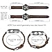 BISONSTRAP Watch Strap 20mm, Vintage Leather Replacement Watch Band, Brown