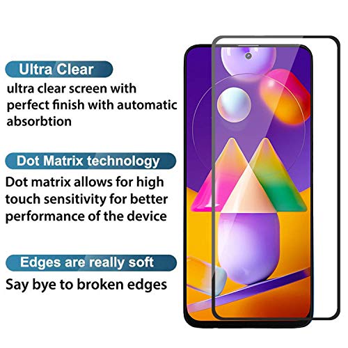 Image of DD SON Tempered Glass Screen Protector Compatible For Etc(D-Samsung Galaxy M31S /A51) Smartphone