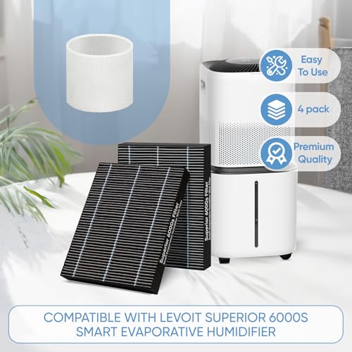 Image of 12‑Pack 6000S Wick Filter Replacement for LEVOIT Superior 6000S Humidifier