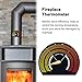 iBàste Thermomètre de poêle à thermomètre magnétique pour poêles à gaz à Bois