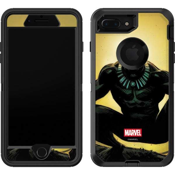 Skinit Decal Phone Skin Compatible with OtterBox Defender iPhone 7 Plus - Officially Licensed Marvel Black Panther TChalla King of Wakanda Design