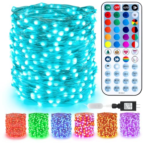 Brizled Color Changing Fairy Lights with Remote, 200 LED for Halloween Xmas