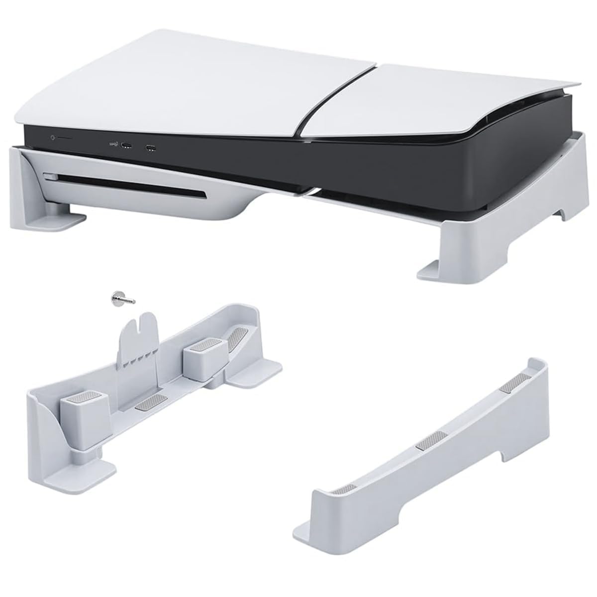 pss desk stand, horizontal stand, anti-slip base stand accessories compatible with playstation 5 slim/pro digital ultra-hd edition console horizontal stand