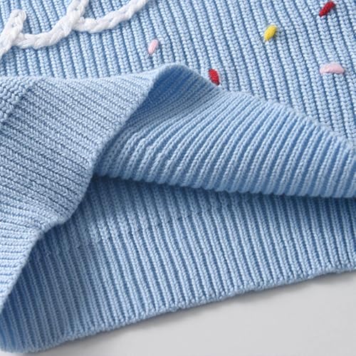 IWIHMIV Girls Embroidered Sweaters Toddler Girl Cute Comfortable Knit Crewneck Pullover Long Sleeve Sweater3