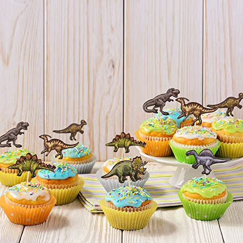 36Pcs Dinosaur Cupcake Toppers Roar Dinosaur Cupcake Picks Dino Cake Decorations For Kids Boys Dinosaur Theme Birthday Babyshower Party Decorations #TOP3