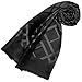 Produktbild Lorenzo Cana Damenschal aus 100% Seide aufwändig jacquardgewebt Damast Seidenschal Schwarzes elegantes Seidentuch Tuch 25 cmx 160 cm 89209