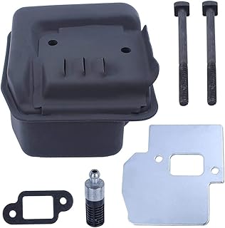 Ms250 Exhaust Muffler Compatible with Stihl 021 023 025 Ms210 Ms230 Chainsaws 1123 140 0606 with Mounting Gasket Screw Bolt Oil Filter Cooling Plate Kit, Lawn Mower Accessories, Chainsaw Replacement