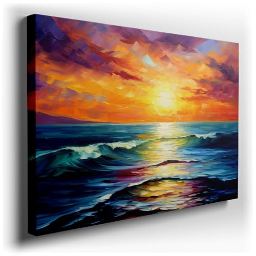 Canvas for Living Room. Sunset Serenade - Embracing The Vivid