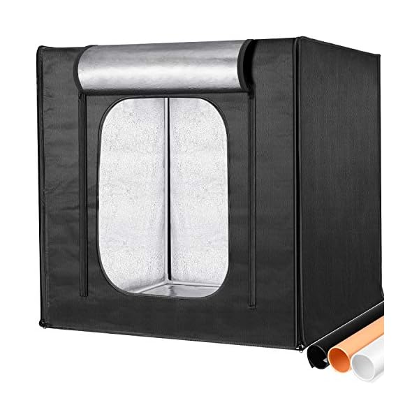 Neewer Professionelle Foto Lichtbox Set 32x32 Zoll einstellbare Helligkeit Studio Fotografie Beleuchtung Aufnahme Zelt…