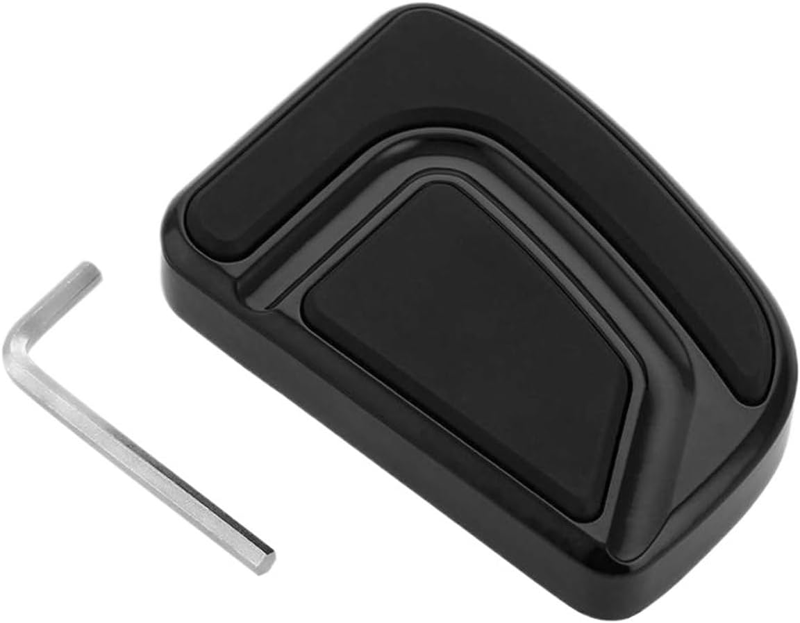 Motorcycle Large Brake Pedal Pad Compatible With Harley Touring Road King Electra Glide Street Glide Fat Boy Softail Slim Airflow(Black)