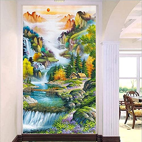 Diamant Peinture Kits Full Drill Broderie Strass Point De Croix Cascade