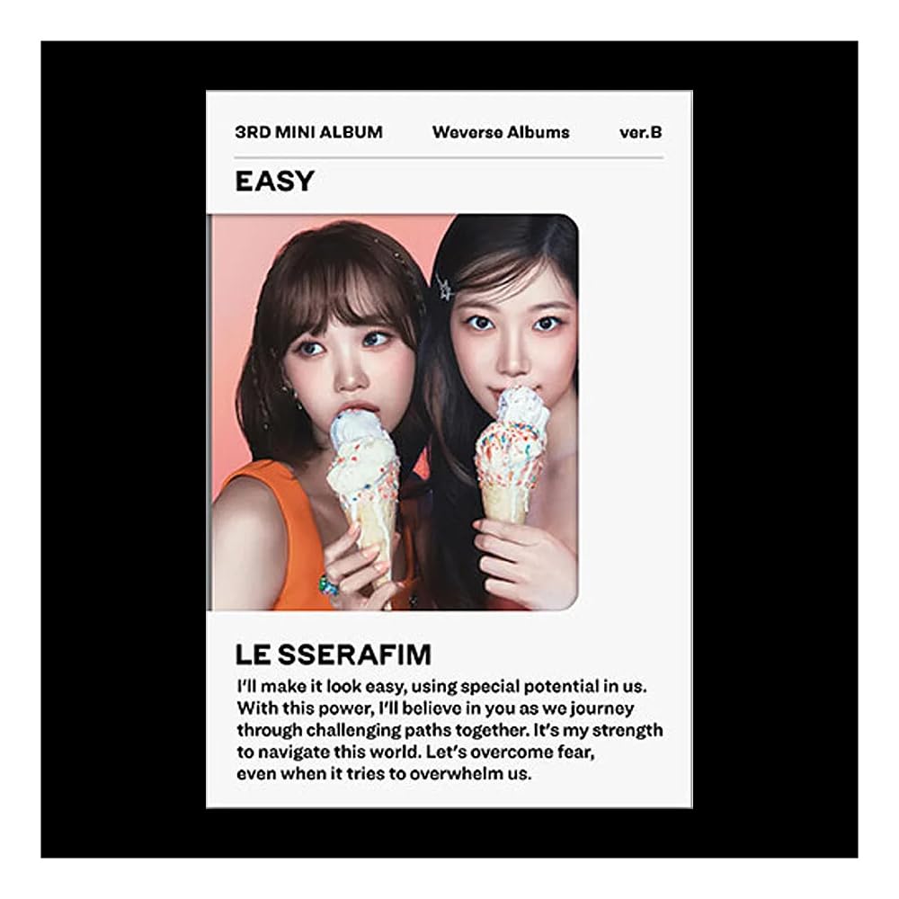 Hybe. White... (Weverse Albums Ver.) Le Sserafim Easy 3Rd Mini Album (B Ver+1Ea Store Gift Photo Card) K-Pop Sealed