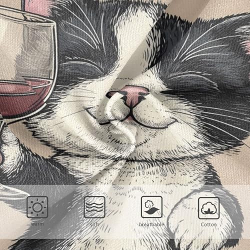 Cute Black and White Cat Holding Wine Glass Toddler Girls's Underwear 2T 202b88263