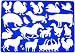 Farm Animals Drawing Drafting Template Stencil