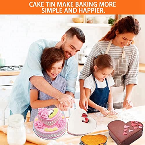 Ealek 2 Pack 4 Inch Heart Shape Springform Pan Non-Stick Carbon Steel Mini Cheesecake Pan Heart Shaped Cake Pan Springform Heart Pan Leak-Proof Heart Baking Pan Detachable Bottom And Buckled Black #TOP6