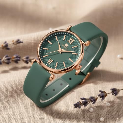 Image of IIK COLLECTION Watches for Women Round Dial |Analogue Quartz Movemnet Ladies Watch|Long Battery Life|Leather Bracelet Strap|Buckle Lock Clasp Safety Watches for Girls