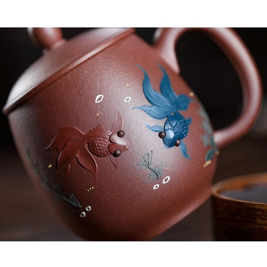 Matcha Cups Office Tea Cup Purple Sand Cup Tea Cup Teapot 480ML Chiński zestaw do herbaty Zestaw do herbaty Kubek z zaparzaczem do herbaty