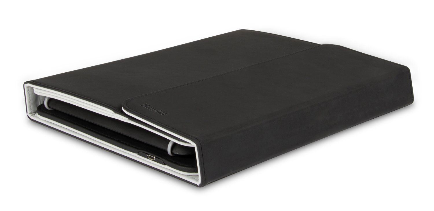 Hamlet Xpadcv100Bk Custodia Universale Per Tablet 9.7-10.1 Pollici - Finta Pelle Nera Con Supporto - 2