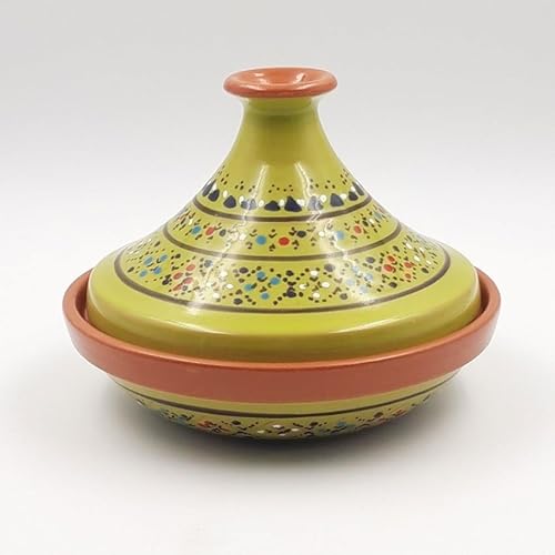 Tajine Marrakesch mit Ausgestellt, Grün, Durchmesser 22 cm