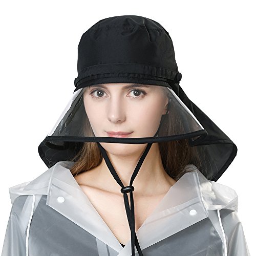 women's rain hats black