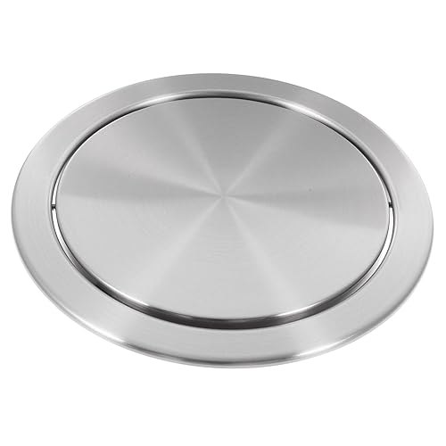 Miniatura 1 de Cabilock 2 piezas de basura de acero inoxidable Mini cubo de basura abatible cubo de basura auto cubo de basura cubo de basura redondo empotrado