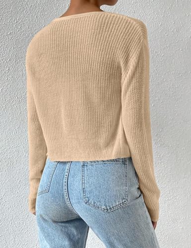 Image of Cropped Cardigan Sweaters Open Front Long Sleeve Cardigans Lightweight Fall Bolero Shrugs