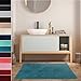 Produktbild casa pura Badteppich Sky Soft - Flauschige, rutschfeste & Weiche Badematte | Bad & Duschvorleger für Badewanne Dusche & Toilette | Maschinenwaschbar & schnell trocknend | 70x120 cm - Türkis