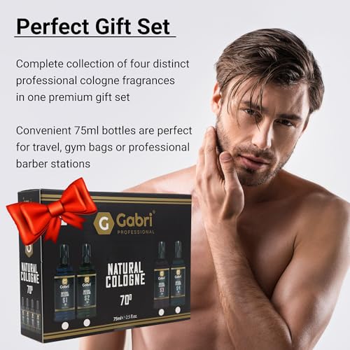 Gabri Professional Aftershave Cologne Gift Set for Men – 4x75ml Natural Cologne Mix, Eau de Cologne Spray, Long-Lasting Fragrance for Barbers, Travel, and Daily Use - Image 3