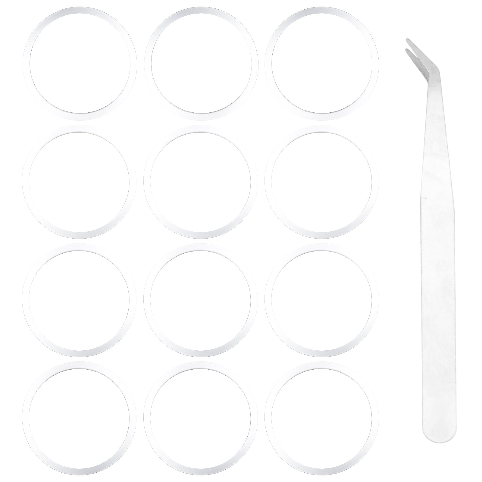 12pcs Silicone O-Rings for Water Bottle Top, Rubber Gasket Rings Replacement for Hydro Flask Wide Mouth Flip Lid Leak-Proof Stoppers with Tweezers