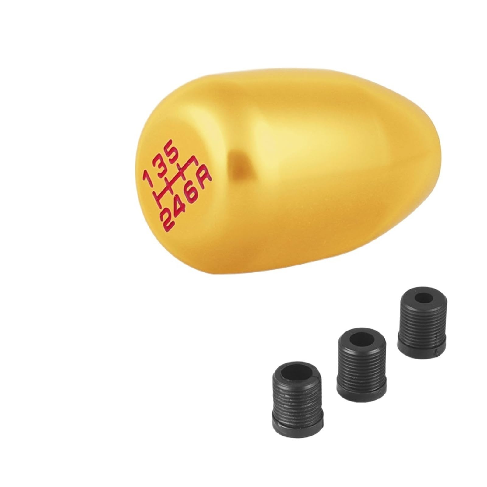 AMCBYSGC Gear Shift Knob Speed Manual Automatic 8mm 10mm 12mm Lever(Gold)