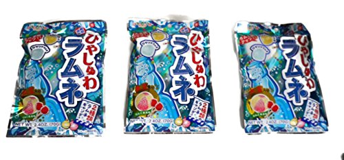 Senjaku Cool Soda Candy Ramune Flavored Candy (3-Pack)