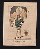  Sattler Leder Stoffe Fahnenträger Original Lithographie lithography