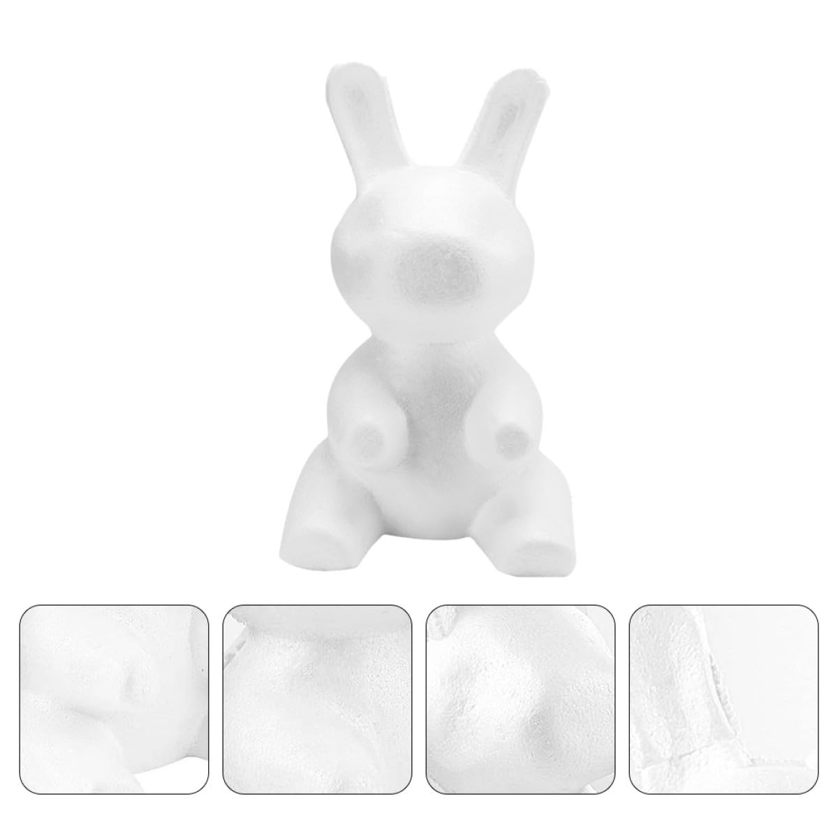 FOMIYES Moule Lapin Blanc en Mousse pour DIY, Modélisation Facile à Découper, Résistant, pour Décoration de Fête de Mariage et Compositions de Fleurs