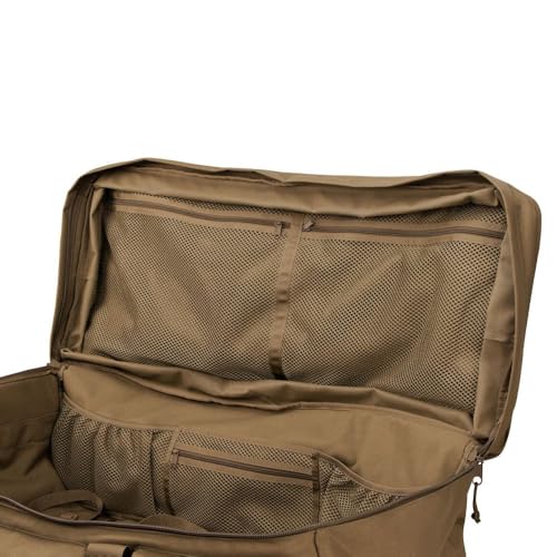 Heavy Duty Haul 37" Rolling Duffel Bag with Wheels, Large Tactical Military Style Luggage, Multiple Compartments, Reinforced Base (Coyote Brown)2