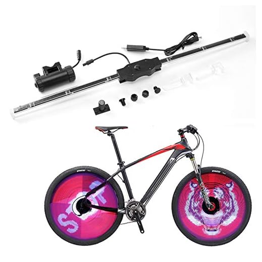 Bike Wheel Lights Bicycle Spoke Lights,Ultra Bright LED USB Rechargeable Bike Light APP Programmable DIY Pictures Rainproof Rim Accessor